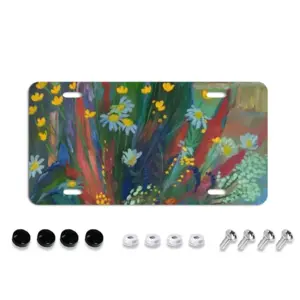 A Bouquet Of Wild Flowers In The Evening License Plate Frame (Four-Hole)