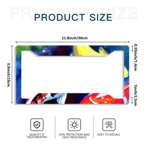 Koi Fish In The Pond License Plate Frame (Four-Hole)