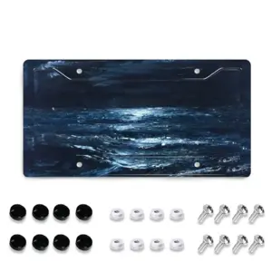 Moonlit License Plate Frame (Four-Hole)