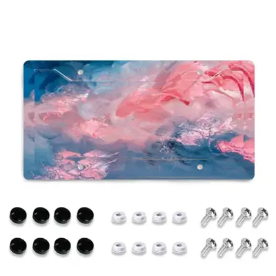 Cotton Candy Sky License Plate Frame (Four-Hole)