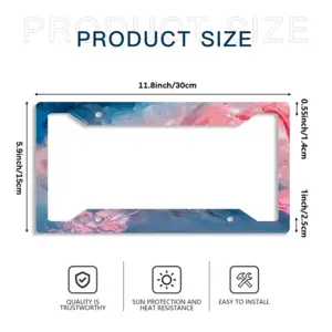 Cotton Candy Sky License Plate Frame (Four-Hole)