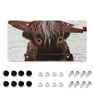 Bull - Red Bull Taurus Animals Buffalo Wild License Plate Frame (Four-Hole)