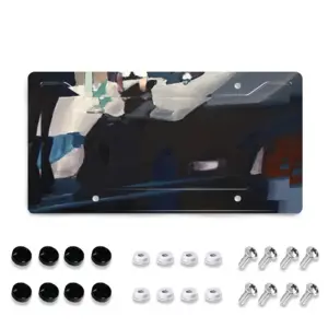 Black License Plate Frame (Four-Hole)