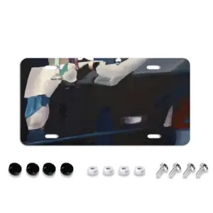 Black License Plate Frame (Four-Hole)