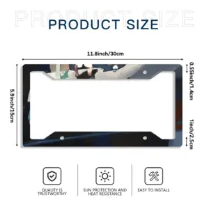 Black License Plate Frame (Four-Hole)