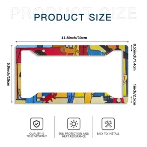 Street Scene License Plate Frame (Four-Hole)