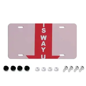 This Way Up License Plate Frame (Four-Hole)