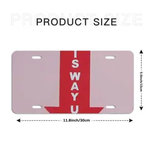 This Way Up License Plate Frame (Four-Hole)