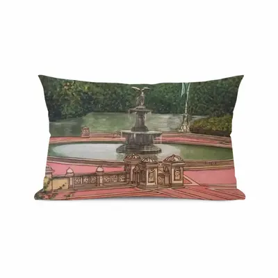 Bethesda Fountain Central Park New York City Polyester Pillow (Rectangle, Multi-Size)