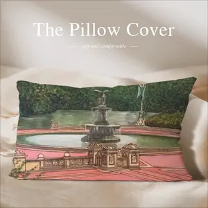 Bethesda Fountain Central Park New York City Polyester Pillow (Rectangle, Multi-Size)