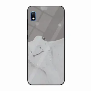 Smiling Stingray Portraiture Impressionism Watercolor Samsung Galaxy A10 Phone Case