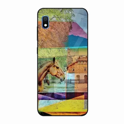 Horse Behind Wooden Fence Samsung Galaxy A10 Phone Case