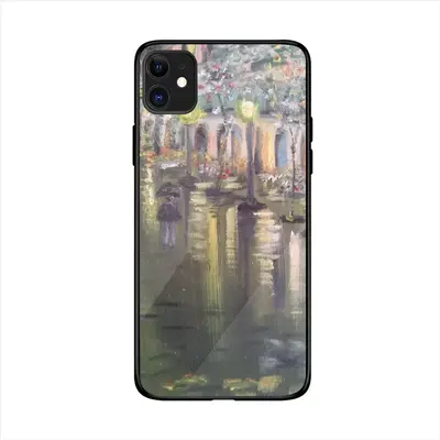 Paris On A Rainy Night iPhone 11 Phone Case (Tempered Film)