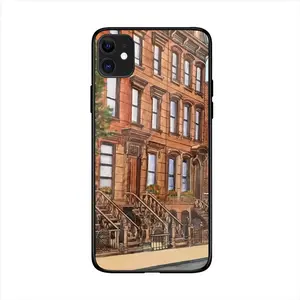 Brownstone Buildings New York City iPhone 11 Phone Case (Tempered Film)