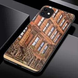 Brownstone Buildings New York City iPhone 11 Phone Case (Tempered Film)