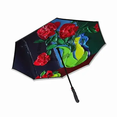 Roses And Cherries Reverse Umbrella