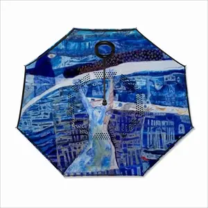 True Blue Reverse Umbrella