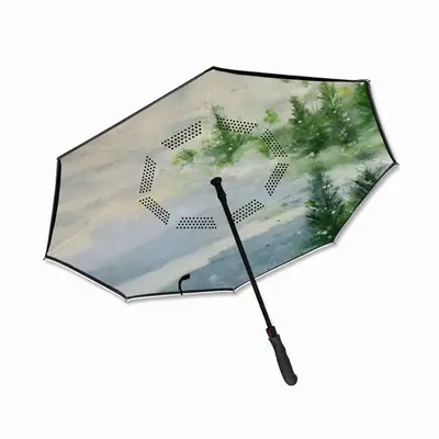 Winter Firs Reverse Umbrella