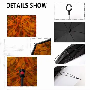 Orange Swirls Reverse Umbrella