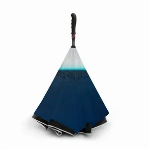 Charcoal White Teal Series 3 Reverse Umbrella