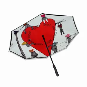 Love Is All Around Reverse Umbrella