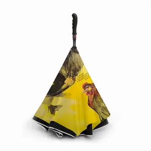 Rooster And Chickens Reverse Umbrella