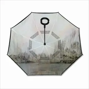 Megacity And Seagull Reverse Umbrella