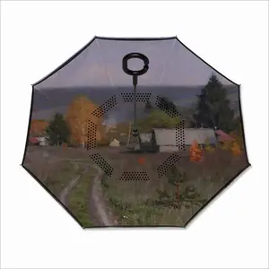 Autumn Village Nikolaevka Reverse Umbrella