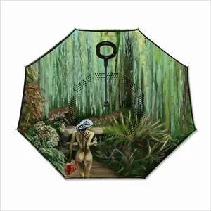 Adam Is Waiting For His Eva 2Prints Gift Nude Fast Food Interior Decor Design Nature Paradises Reverse Umbrella