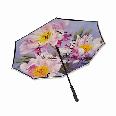 The Kingdom Of Peonies Reverse Umbrella