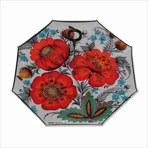 Poppy Flowers Reverse Umbrella