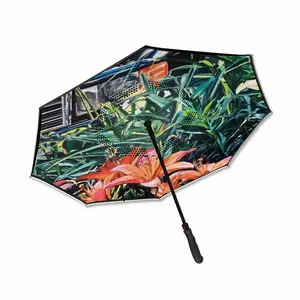 Mercedes With Lilies Reverse Umbrella