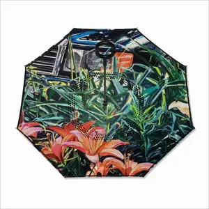 Mercedes With Lilies Reverse Umbrella