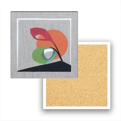 Untitled E Ceramic Coaster (Square)