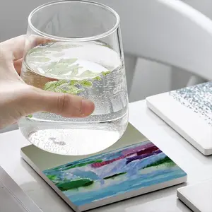 Water Falling Ceramic Coaster (Square)