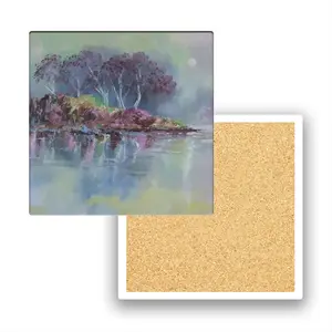 Lake Reflection Ceramic Coaster (Square)