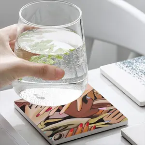 Hands On Ceramic Coaster (Square)