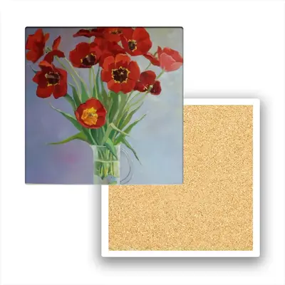 Tulips Ceramic Coaster (Square)