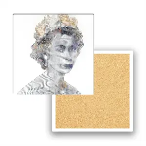 Queen Elizabeth 2 Ceramic Coaster (Square)