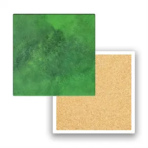 Green Jasper I Ceramic Coaster (Square)