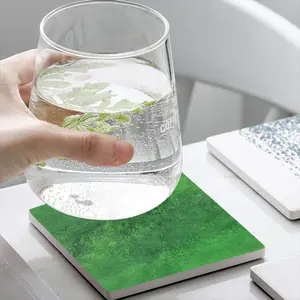 Green Jasper I Ceramic Coaster (Square)