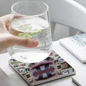 Fraise 3 Ceramic Coaster (Square)