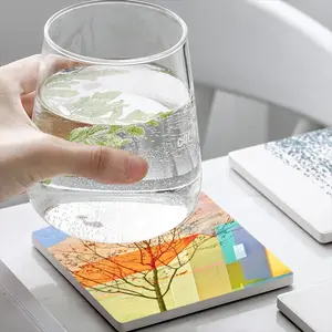 Tree I Ceramic Coaster (Square)