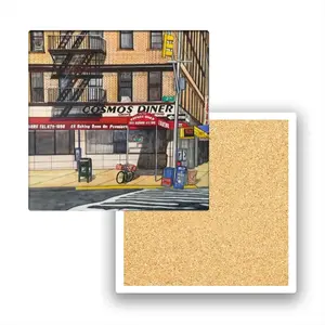 Cosmos Diner New York City Ceramic Coaster (Square)