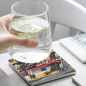 Cosmos Diner New York City Ceramic Coaster (Square)