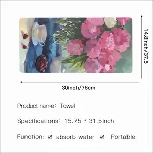 Still Life With Peonies Microfiber Towel