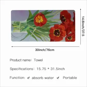 Tulips Microfiber Towel