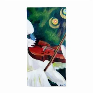 Cockatoo Plays Violin Microfiber Towel