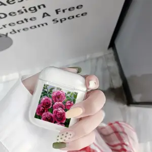 Pink Climbing Roses Airpods 1 Case