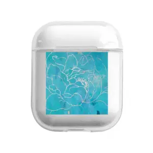 Turquoise Peony Airpods 1 Case